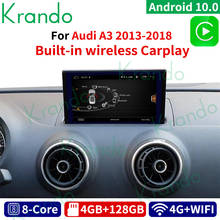 Krando-Radio con GPS para coche, 10,0 reproductor Multimedia con Android, IPS, 7 pulgadas, 4G, 64G, Carplay, Navi, estéreo, Wifi, para Audi A3 2013-2017 2024 - compra barato