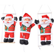 90CM Climbing Rope Ladder Santa Claus Christmas Decorations Outdoor Santa Claus Doll Pendant New Year Decorations Drop Ornaments 2024 - buy cheap