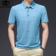 Camiseta polo masculina de manga curta, nova moda verão, slim fit, casual, xadrez, camisa polo, tops t1036 2024 - compre barato