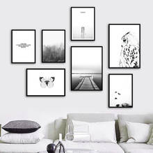Nordic Minimalist Black White Landscape Art Canvas Painting Prints And Posters Wall Pictures For Living Room Home Decor 2024 - buy cheap