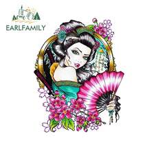 EARLFAMILY 13 см x 10,4 см для женщин, автомобильные аксессуары, наклейки, модная наклейка, кондиционер, граффити, виниловый материал, украшение 2024 - купить недорого