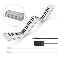 Piano eletrônico portátil dobrável, 88 teclas, piano digital, teclado eletrônico multifuncional, presente musical para iniciantes 2024 - compre barato