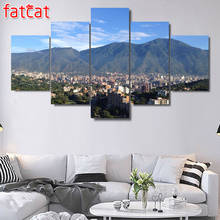 FATCAT Diy алмазная живопись 5 шт. Avila Caracas Горный пейзаж полный квадратный круглый дрель Алмазная вышивка распродажа искусство AE791 2024 - купить недорого