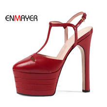 ENMAYER Large Sizes 34-42 Brand Design Summer Women Shoes Woman High Heels Platform Party Wedding Sandals  womens shoes 2024 - buy cheap