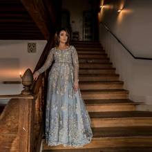 Lace Muslim Evening Dresses Women Plus Size Moroccan Kaftan Tulle Long Sleeve Mother Dress Saudi Arabic Prom Dress 2024 - buy cheap