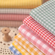 Tecido de algodão xadrez fino 100% pano de algodão para a camisa de primavera vestido superior cachecol material de vestuário para bebê 2024 - compre barato