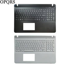 Teclado laptop americano para sony svf1521k1eb svf1521p1r svf152c29m com capa superior para descanso para as mãos 2024 - compre barato
