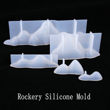 Molde de silicone para decoração rockery, faça você mesmo, pico de montanha, decoração, mesa, resina epóxi, artesanato, joias, acessórios artesanais 2024 - compre barato