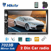 Hikity Авто 2 DIn Автомобильный мультимедийный плеер 7 дюймов сенсорный экран Экран Авто аудио стерео Зеркало Ссылка MP5 Bluetooth USB TF FM Камера 2024 - купить недорого