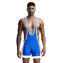 Mens Undershirts Gym Sports Fitness Body Shaper Bodysuits Shapewear Wrestling Singlets Jumpsuits Underwear Sleepwear Plus Size 2024 - buy cheap