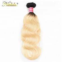 NADULA HAIR Ombre 1B/613 Brazilian Body Wave Hair Weaves 10-20inch Human Hair Bundles Remy Hair Extensions Free Shipping 2024 - buy cheap