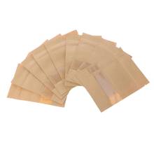 10Pcs Kraft Paper Food Gift Bags With Window Self Sealing Envelope Shopping Bag E65B 2024 - buy cheap