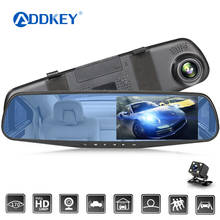 Автомобильный видеорегистратор ADDKEY, авторегистратор с дисплеем 4,3 дюйма, автоматической камерой Full HD 1080P, функцией зеркала заднего вида, рег... 2024 - купить недорого