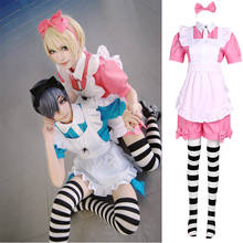 Black Butler Ciel in Wonderland Alice Kuroshitsuji Ciel Phantomhive Maid Apron Dress Uniform Outfit Anime Cosplay Costumes 2024 - buy cheap