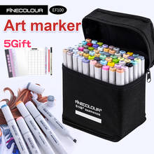 Finecolour álcool arte marcador cor caneta artista duplo headed esboço marcador 36 48 60 72 conjunto ef100 marcadores para desenho 2024 - compre barato