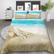 Thumbedding Seaside Bedding Set Shell Fresh Romantic King Size Duvet Cover Beach Queen Twin Full Single Double Soft Bed Set 2024 - buy cheap