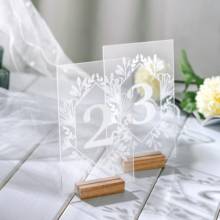 Custom Clear Acrylic Wedding Table Numbers Sign Wreath Unplugged Acrylic Sign Wedding Decor Clear Acrylic Wedding Signage 2024 - buy cheap