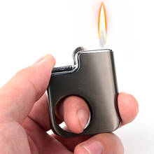 Creative Fun Ring Gas Lighter Free Fire Grinding Wheel Finger Torch Lighter Turbo Butane Lighter Gadgets For Men 2024 - buy cheap