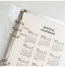 Fichário folha solta 2022 a5 a6 pvc, fichário divisor de índice de notebook planejador filofax clipe interno folha adesivo categoria régua 2024 - compre barato