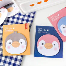 Cartoon Kawaii Penguin Cute Sticky Note Office School Stationery Supplies 2021 Self-Stick Kawaii Cute Memo Pad Sticky Notes 2024 - buy cheap