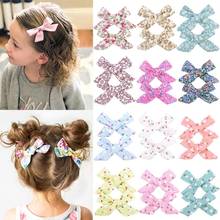 2Pcs/set 3inch Boutique Grosgrain Ribbon Printed Bows With Clips For Kids Girls Handmade Hair Bows Children Hair Accessories 055 2024 - купить недорого