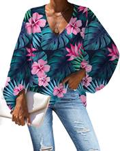 Nopersonality Casual Women Tops Shirts Spring Summer Tropical Leaves Blouses for Women Unique Female Ladies Long Sleeve Loose 2024 - buy cheap