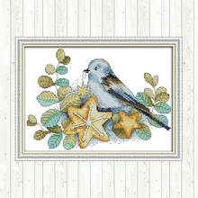 Little Bird and Its Baby Home Decor Cross Stitch Kits DIY Needlework Crafts Cotton Thread Embroidery Needlework Set Patterns Kit 2024 - buy cheap