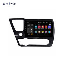 Aotsr-radio multimedia con GPS para coche, radio con reproductor DVD, Android 9,0, grabadora, estéreo, para Honda Civic Sedan 2013-2019 2024 - compra barato