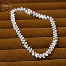 Aazuo настоящим 18К белого золота с бриллиантами 2.4ct класса люкс яйцо Форма браслет для женщин Высококлассные Мода Свадебные Обручение вечерние Au750 2024 - купить недорого
