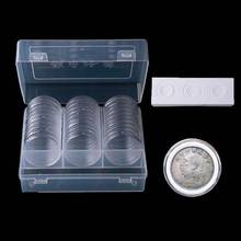 30Pcs Round 46mm Direct Fit Airtight Coin Capsules Holder Display Collection Case Storage Box With 16/20/25/27/30/38mm Pad Rings 2024 - buy cheap