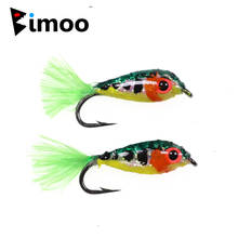 Bimoo-Mini Señuelos de Pesca con ojos brillantes 3D, cebo pequeño de imitación de pez, trucha, Mosca, n. ° 10, 2 uds. 2024 - compra barato