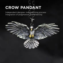 Fashion Personality Silver Plated Crow Pendant Necklace Domineering Eagle Necklace Men's and Women's Hip Hop Party Jewelry 2024 - buy cheap