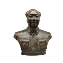 Chinese Old Bronze Statue Buddha Of Pure Copper Chairman Mao Portraitstatue 2024 - buy cheap