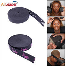 Alileader-banda elástica personalizada para peluca, malla frontal de LICRA negra, longitud ajustable, para hacer pelucas, gorro, redes para el pelo 2024 - compra barato