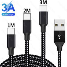 1M 2M 3M usb кабель с 3A быстрой зарядки Тип usb-C Зарядное устройство кабель для samsung Galaxy S10 S10e S9 S8 плюс A70 A80 A50 A20S Note 9 8 на возраст 1, 2, 3 метра 2024 - купить недорого