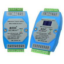 8 Channels PT100 PT1000 Temperature Acquisition Module with LCD Display, RS485 Modbus RTU DAQ, ADAM DIN Rail 2024 - buy cheap