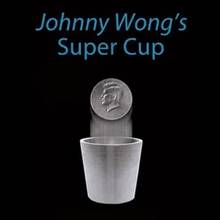 Super Cup (Half Dollar) Johnny Wong Magic Tricks 3 Coins Penetrate Metal Cup Magia Magician Close Up Illusions Gimmick Mentalism 2024 - buy cheap