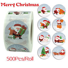 500pcs Round Merry Christmas Santa Claus Stickers Seal Labels For Envelope Cards Gift Package Scrapbooking Festival Decoration 2024 - buy cheap