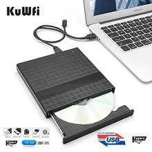 Kuwfi usb 3.0 dvd drive tipo-c cd burner driver drive-livre de alta velocidade read-write gravador externo DVD-RW leitor de escritor 2024 - compre barato