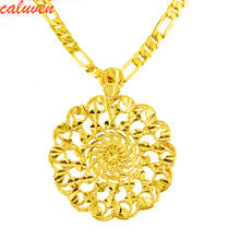 Ethiopian Necklace Pendants Women Gold Color Flower Necklace Girl Jewelry African Charms Pendant Holiday gift 2024 - buy cheap