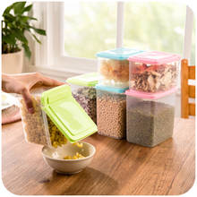 Caixa organizadora para armazenar grãos, recipiente para armazenamento de comida fresca selada com tampa acessórios de cozinha 2024 - compre barato