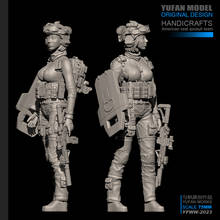 YUFan Model 1/24 Resin Kits Modern female soldier resin soldier self-assembled (75mm) YFWW-2023 2024 - buy cheap