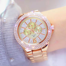 2020 Big Dial Ladies Wrist Watches Luxury Brand Crystal Rose Gold Female Watches Stainless Steel Diamond Women Wristwatches 2020 2024 - buy cheap