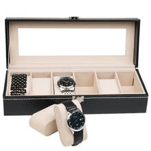 Caja de reloj de cuero sintético de estilo europeo hecho a mano, organizador de almacenamiento de joyas, joyería de lujo, cajas de reloj de exhibición 2024 - compra barato