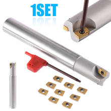 10 pces apmt1135pderdp insere lâminas + 1pc bap 300r C20-20-150 liga de fresa de aço indexável + chave t8 para processamento 2024 - compre barato