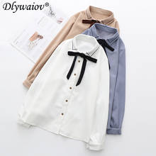 Retro Blouse Korea style Tops 2021 Spring Women Loose Buttons Blouse Female Clothes Long Sleeve student ShirtsNew Chemise femme 2024 - buy cheap