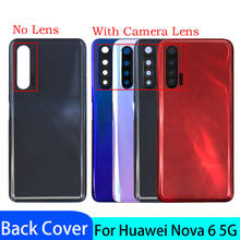 Новый чехол для задней крышки батарейного отсека со стеклом камеры для Huawei Nova 6 Nova6 5G 2024 - купить недорого