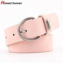 New Women Candy Color PU Leather Silver D Type Metal Pin Buckle Belts For Female Elegant Fashion Jeans Pants Shorts Waist Strap 2024 - buy cheap