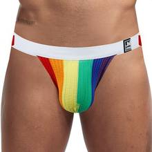 Summer Rainbow Underwear Men Jockstrap Sexy Lingerie Thongs Tanga  Panties Gym Strap Brief,Sissy Gay Underpants Mesh Shorts 2024 - buy cheap
