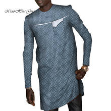 Ropa africana para hombre, camisa Dashiki con estampado, Bazin Riche, camisas para vestido, fiesta de boda, de negocios, Tops africanos, WYN686 2024 - compra barato